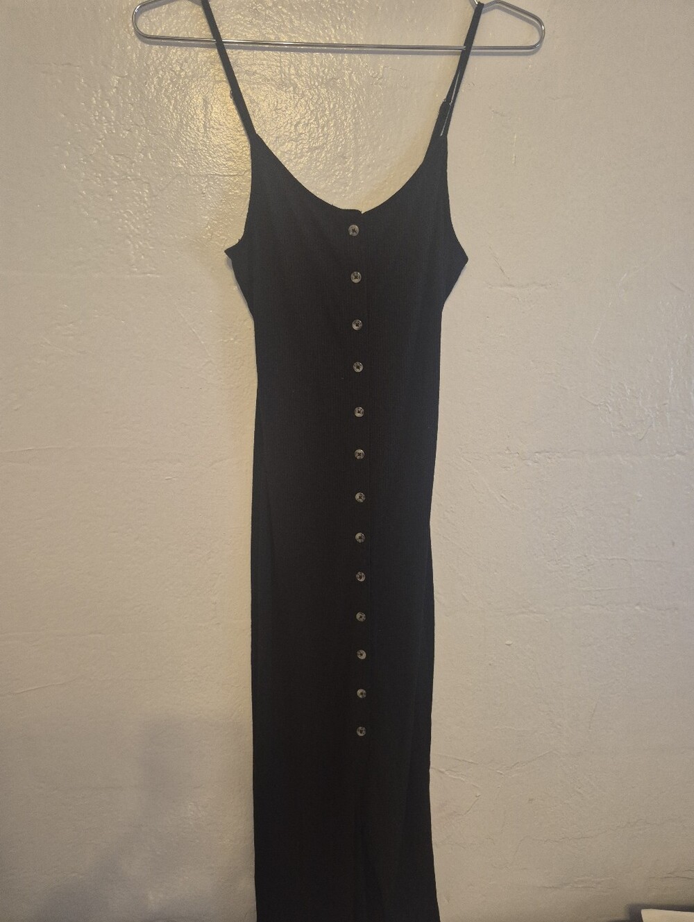 Forever 21 Black Button-Front Slip Dress - Women, Small